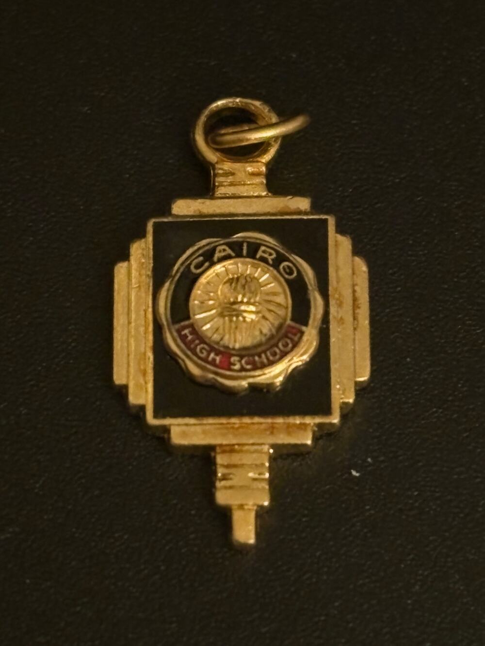 Vintage Cairo High School Enamel Charm Pendant